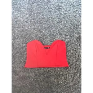 Boohoo Sleeveless Sweatheart Crop Top
